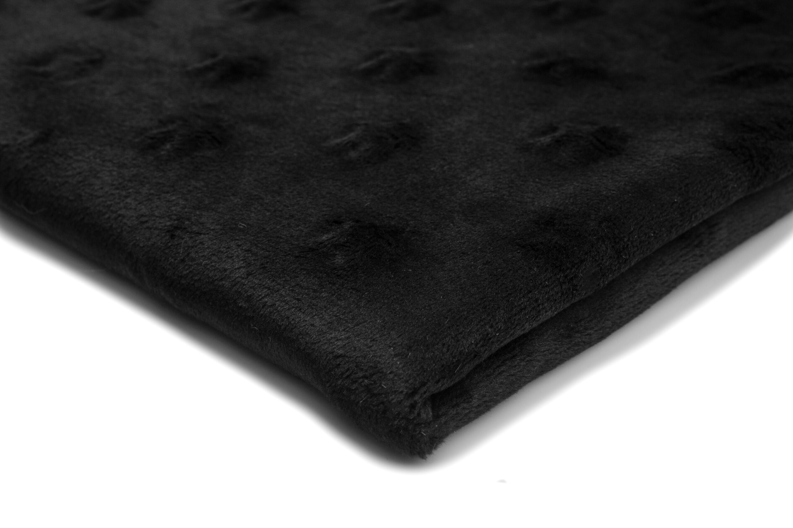 12 A Dzianina Polarowa antypillinowa Minky Gwiazdki 320 g/m² ,,Czarny'' – Dekoracyjna struktura Minky,Design, który zachwyca - obrazek 1