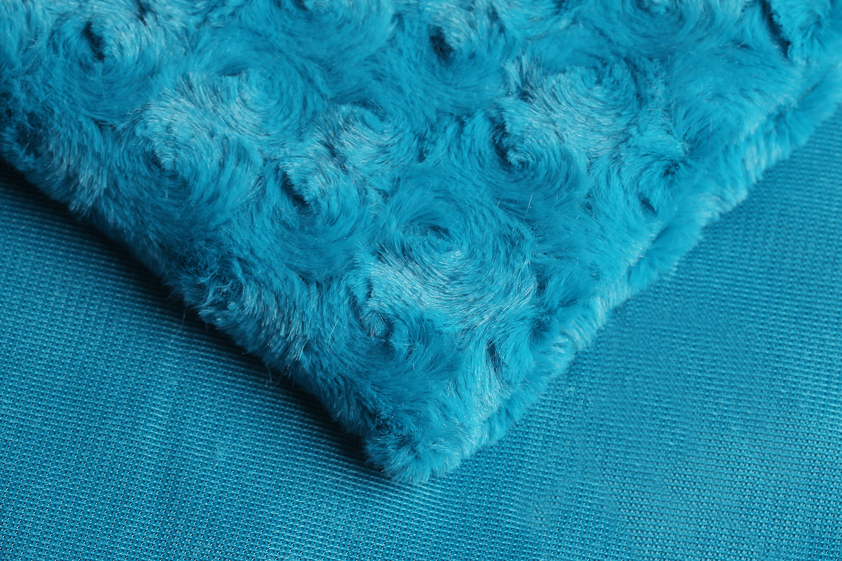 14a Dzianina Sztuczne Futerko Róże 360 g/m²-,,Turkus" - Ciepły akcent do wnętrz i odzieży - obrazek 1