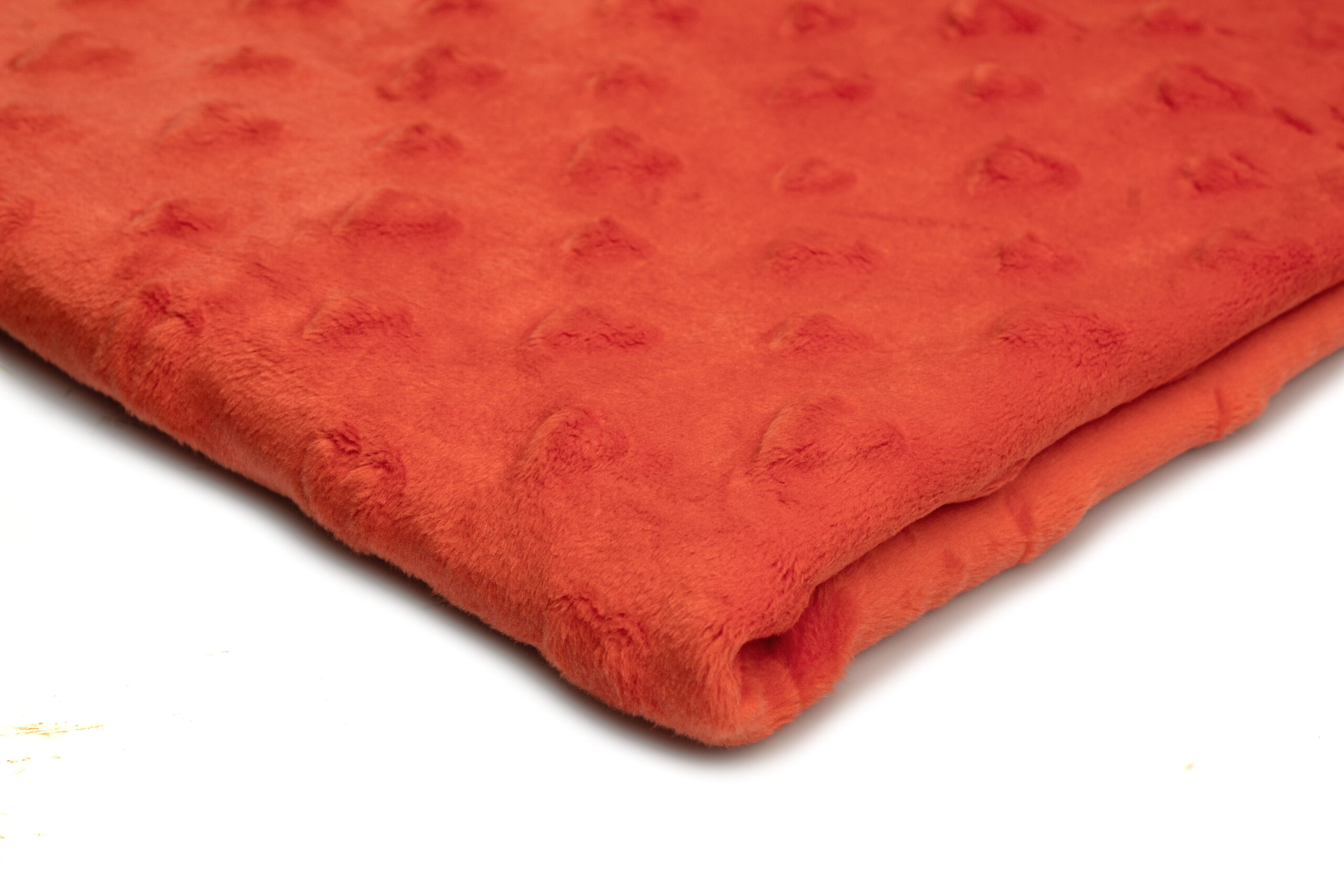 27 A Dzianina Minky Serca 330 g/m² ,,Mandarynka'' – Wyjątkowa miękkość i ciepło w dekoracyjnej formie - obrazek 1