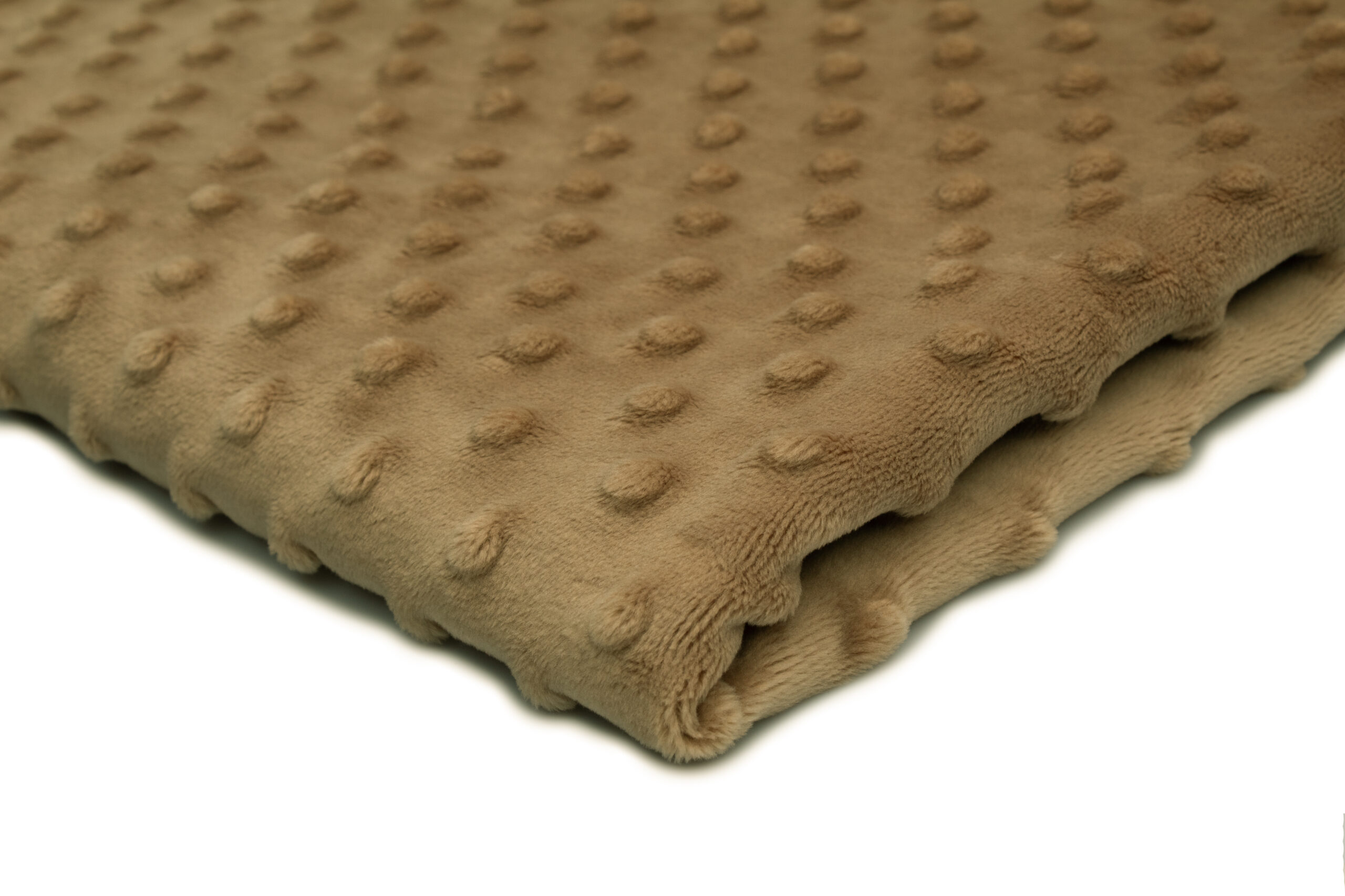 31 A Dzianina Polarowa antypillinowa Minky Kropki 330 g/m² ,,Kamel'' – Pluszowa miękkość, którą pokochasz - obrazek 1