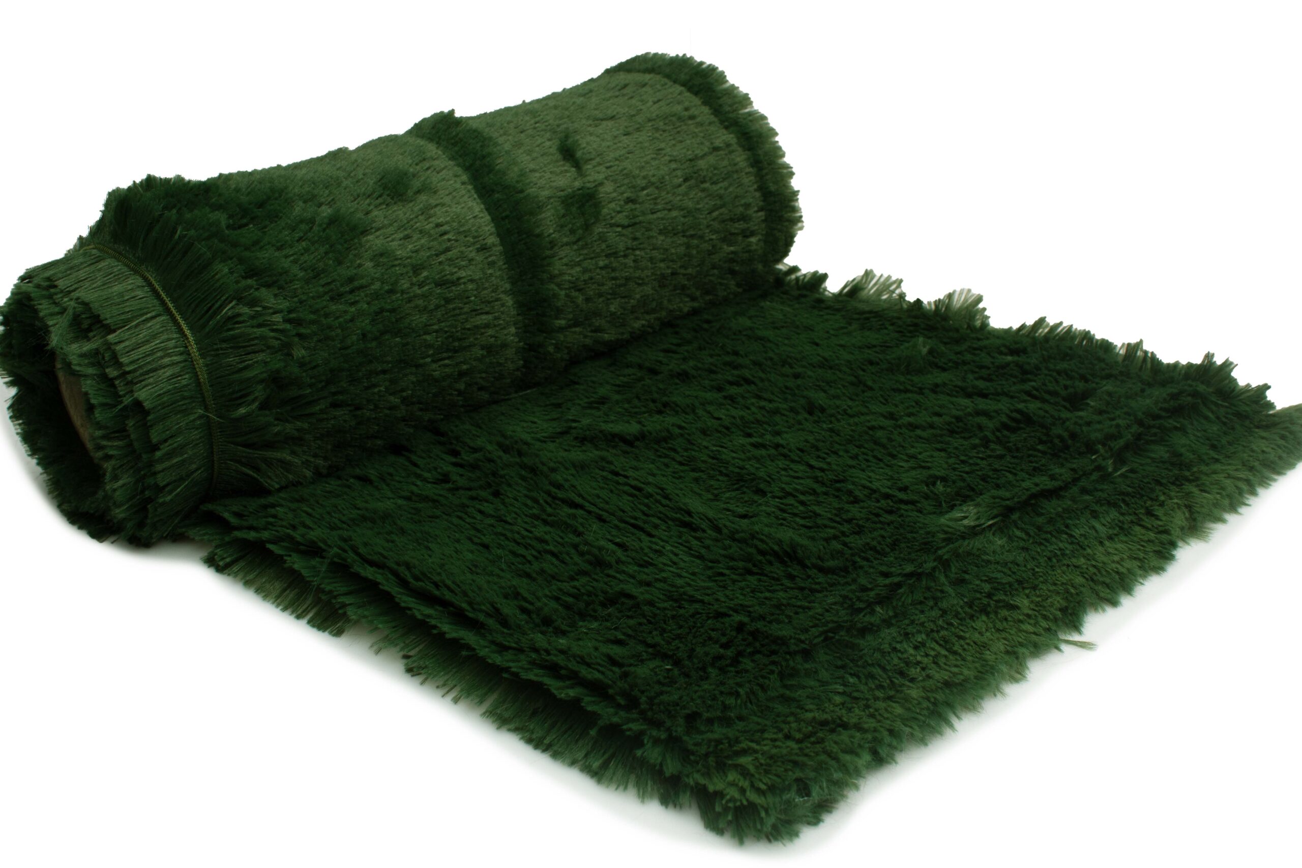 43 A Dzianina Sztuczne Futerko Shaggy Włos 18mm 330g/m²-,, Leśny zielony" - Wyjątkowa objętość i przytulny charakter - obrazek 1