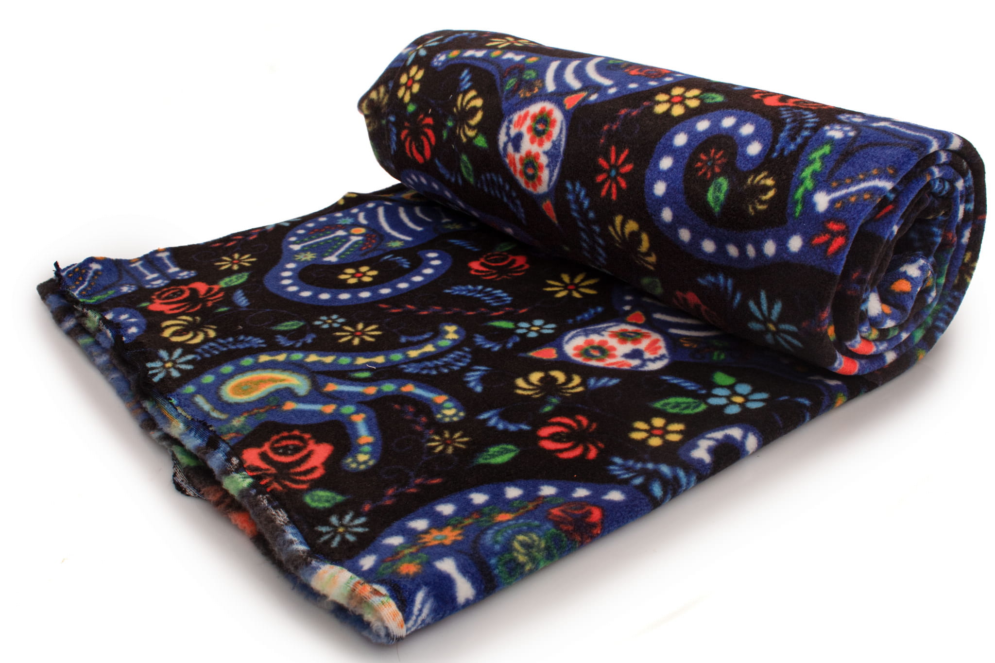 50141-C Dzianina polarowa antypillingowa 250g/m²„Cat calavera, Czarny" – Polar Drukowany DTY - obrazek 1