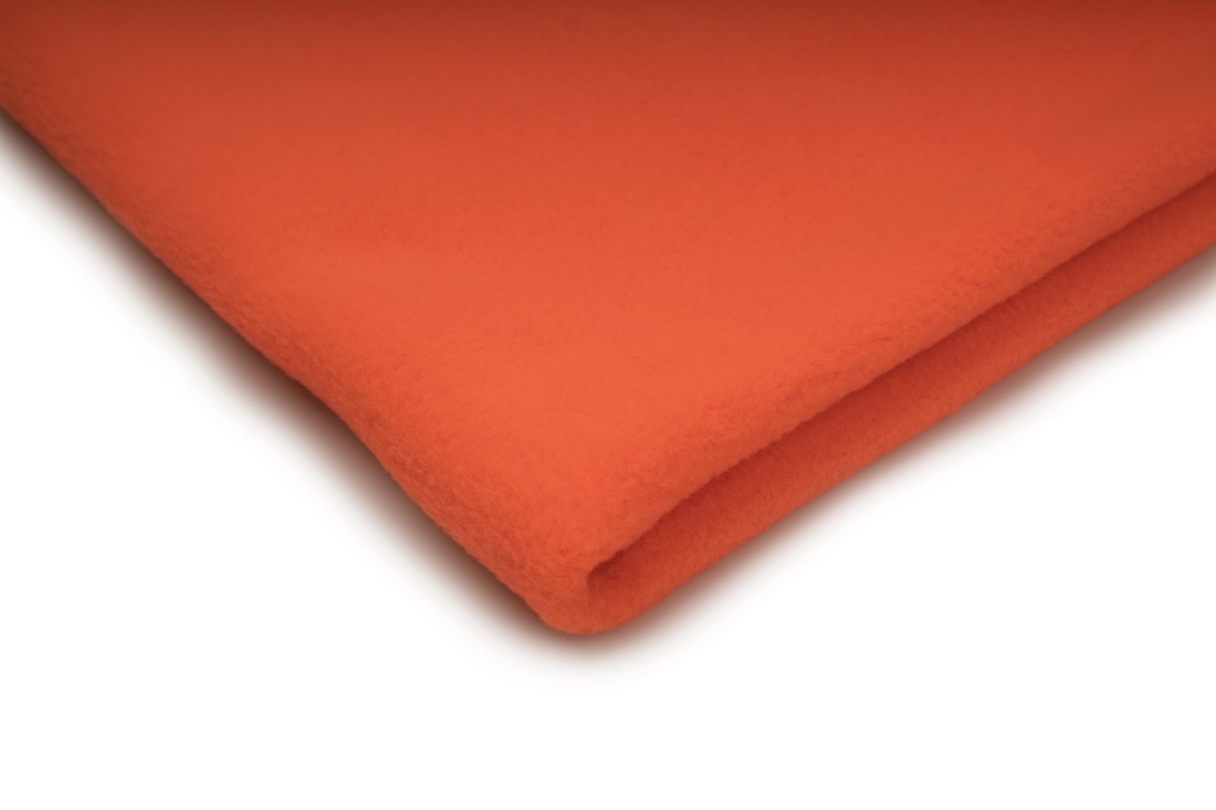 51 Dzianina polarowa antypillingowa 200 g/m² „ Neonowy Pomarańcz” – na odzież i tekstylia - obrazek 1