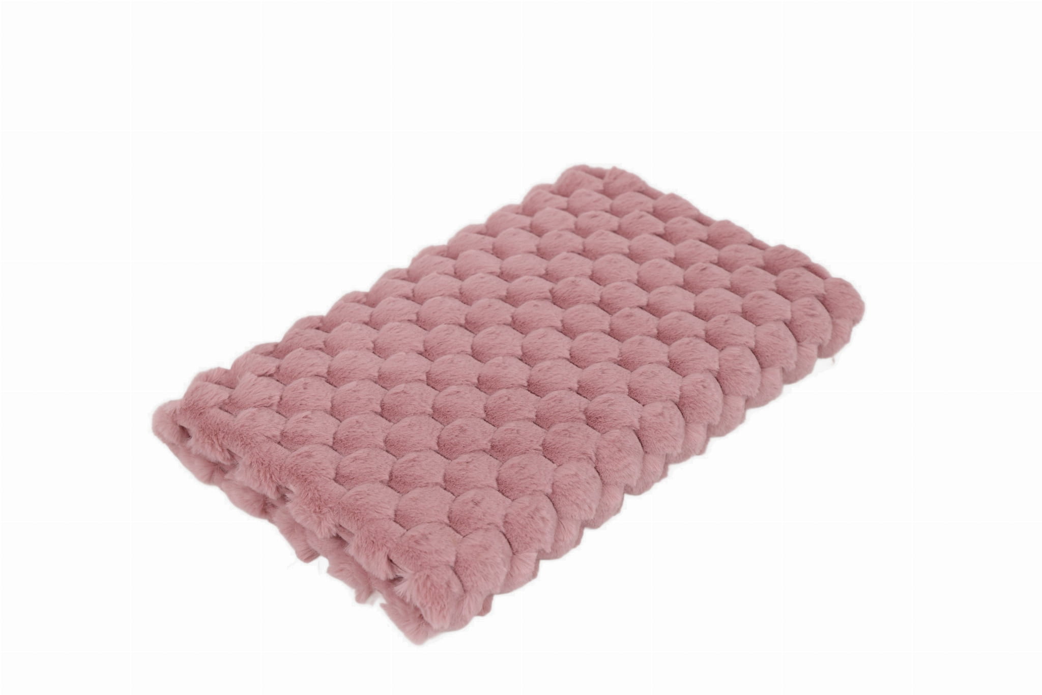 57-3 Dzianina Sztuczne Futerko Żółw 380g/m²-,,Brudny róż" - Ciepło i faktura w idealnej równowadze - obrazek 1