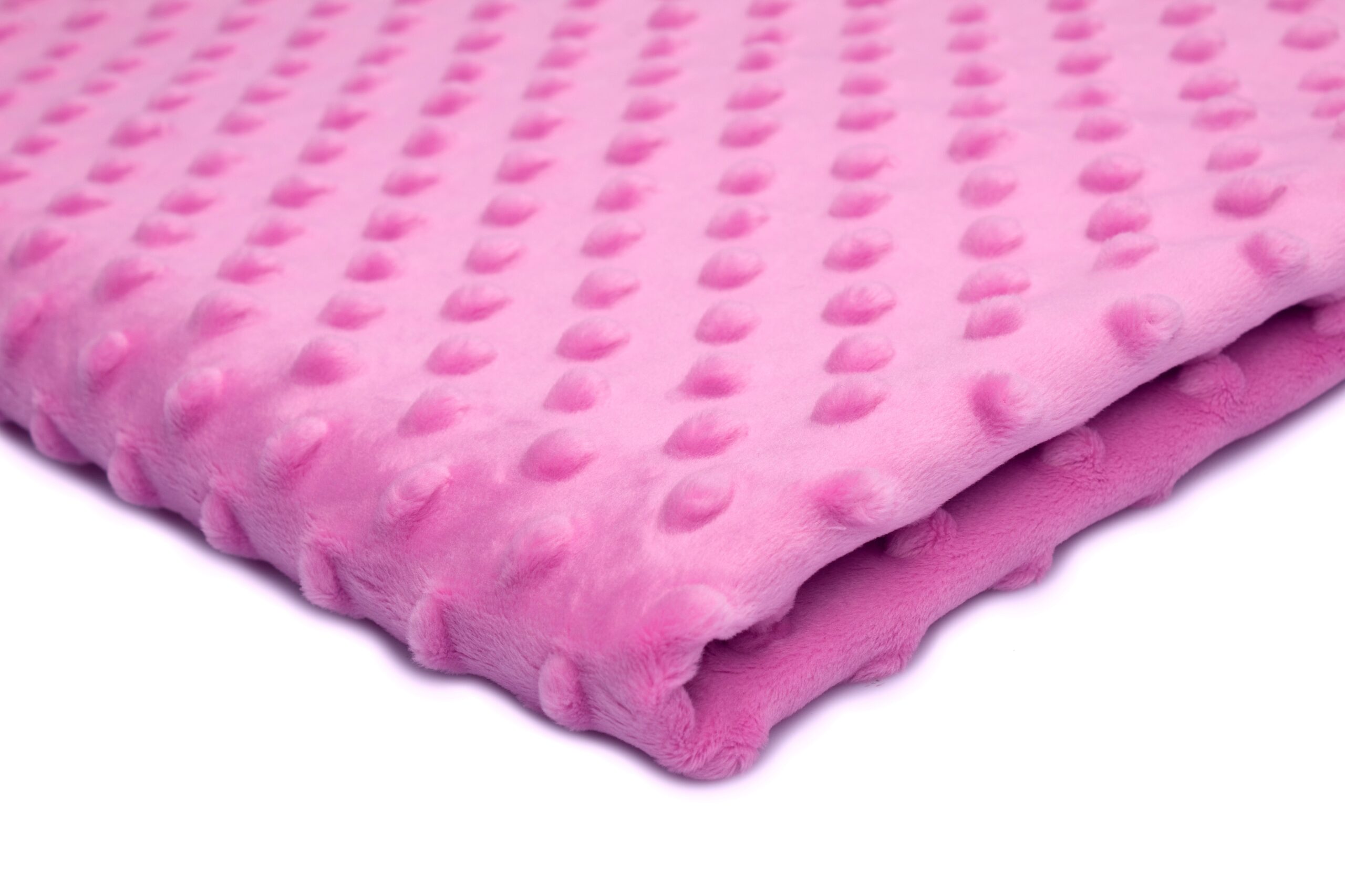 78 A Dzianina Polarowa antypillinowa Minky Kropki 330 g/m² ,,Intensywna Fuksja'' – Pluszowa miękkość, którą pokochasz - obrazek 1