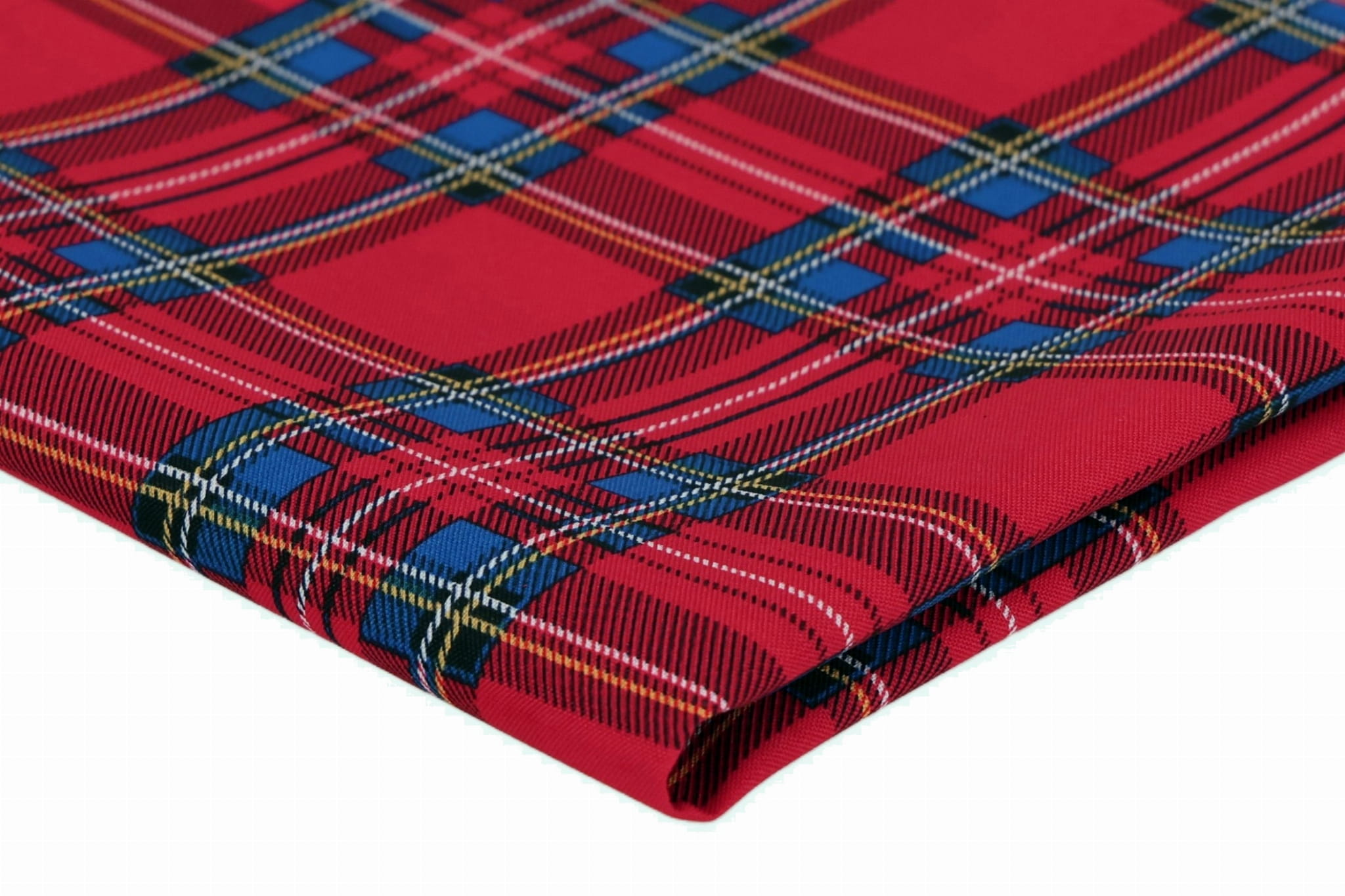 2-1 Tkanina Stretch PANAMA drukowana 120 g/m² ,, Czerwono Niebieski''- Elegancki splot, nowoczesny wygląd - obrazek 1