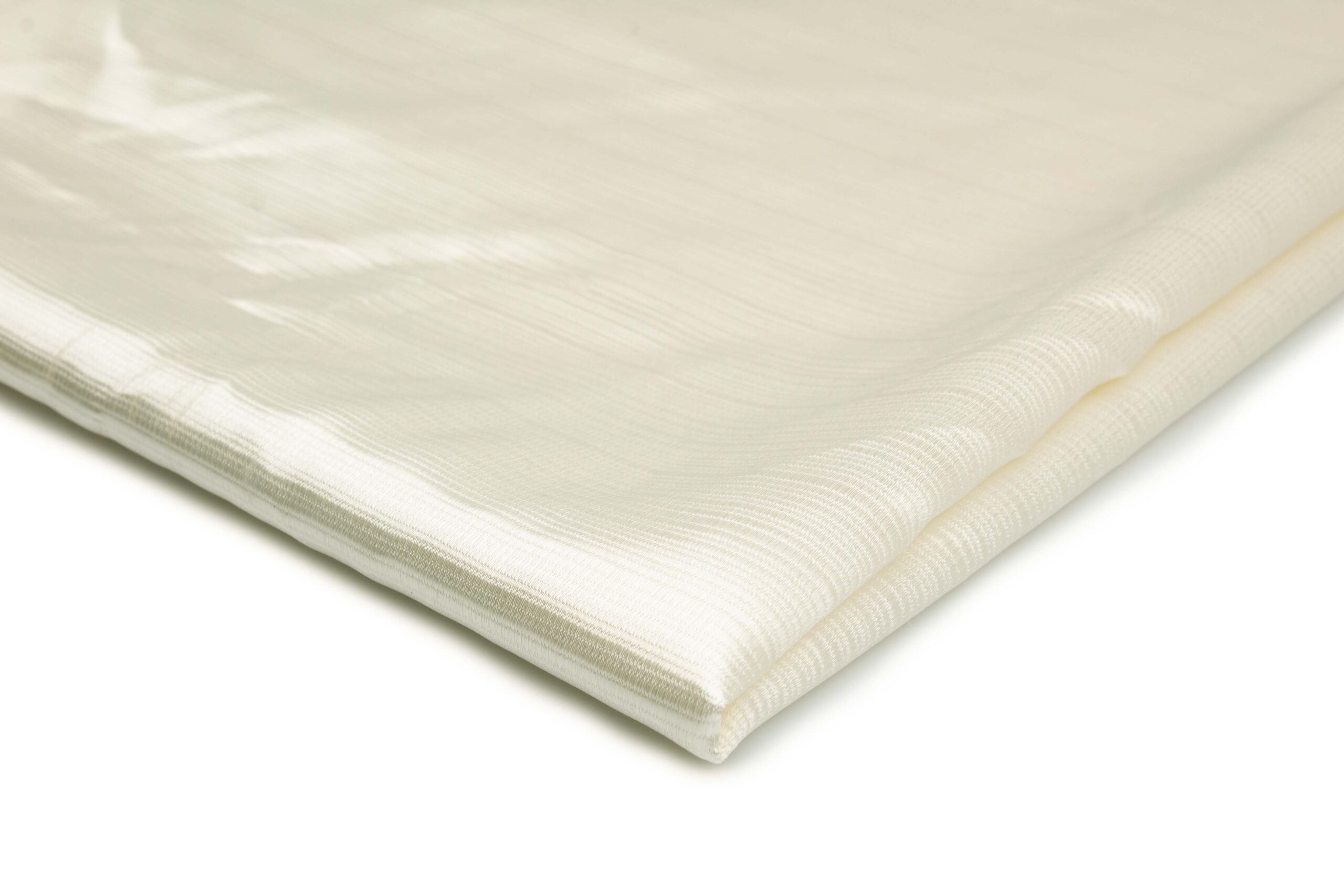 2 A Tkanina Satyna Prążki 90g/m² ,,Ecru''- Subtelny połysk z elegancką strukturą - obrazek 1