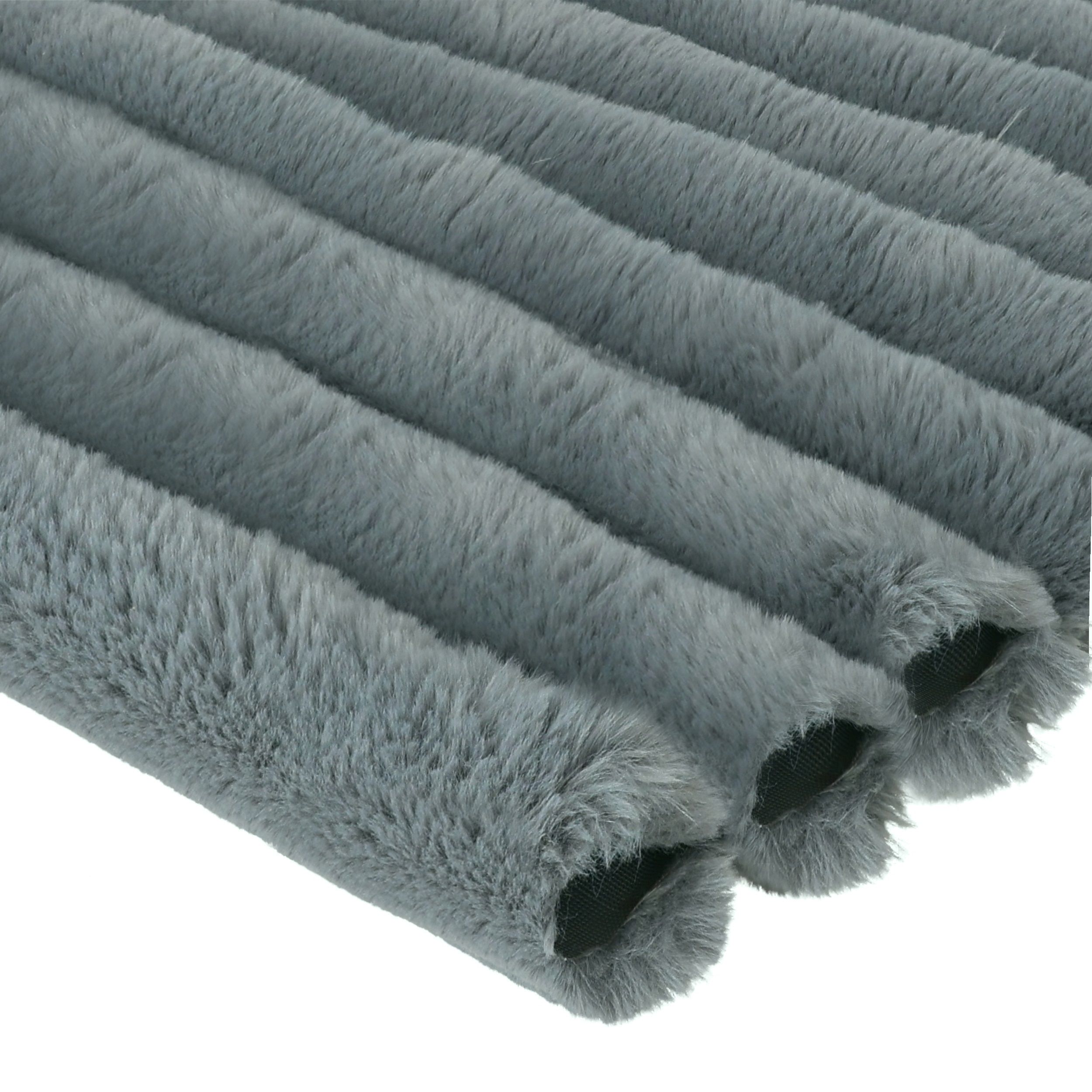 9A Dzianina Minky Paski 5 cm 405 g/m² ,,Grafit''– Otulający Komfort na Najchłodniejsze Dni - obrazek 1