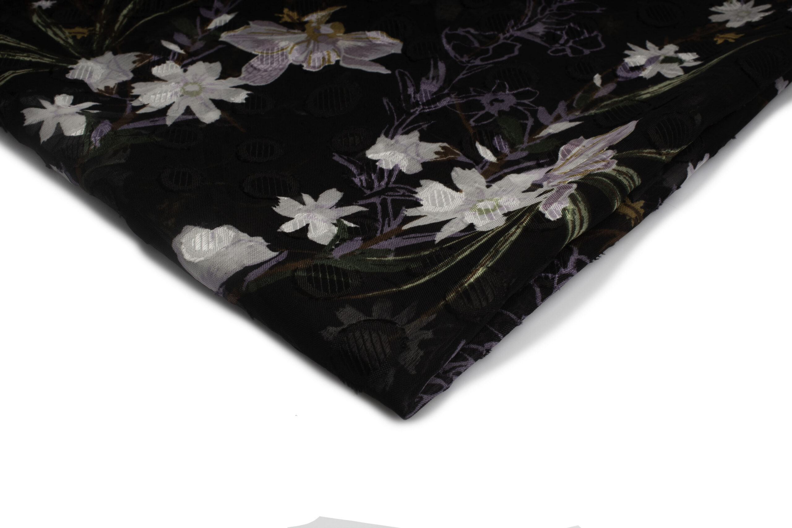 wzór 10 kolor 2 A Tkanina Szyfon Drukowany 70 g/m² Wzór 10 ,,Czarny/fiolet''- Wyraziste kolory i trwały nadruk - obrazek 1